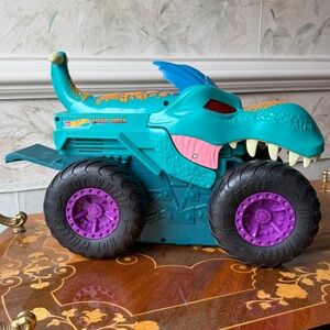 Hot Wheels Mega Wrex 2020 Dinosaur Chompin Monster Truck Lights & Sounds Work